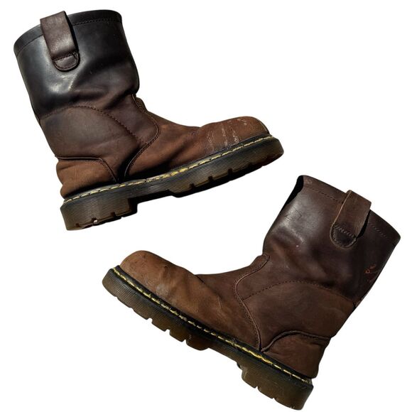 Dr Martens Icon Steel Toe Work Boots Brown Leather M9 L10 Industrial Anti Static - Picture 4 of 16